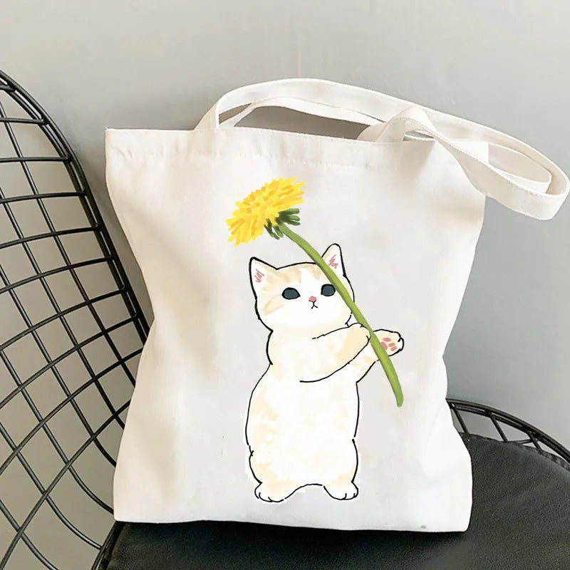 women's cute cat shopping bags