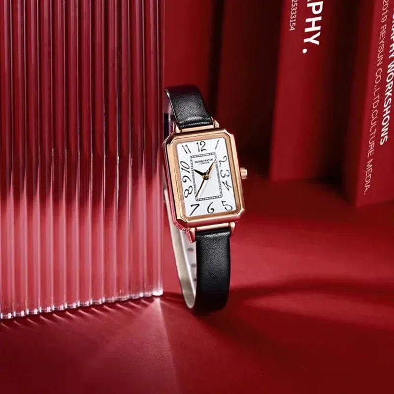 Business Solid Color Buckle Quartz Women's Watches