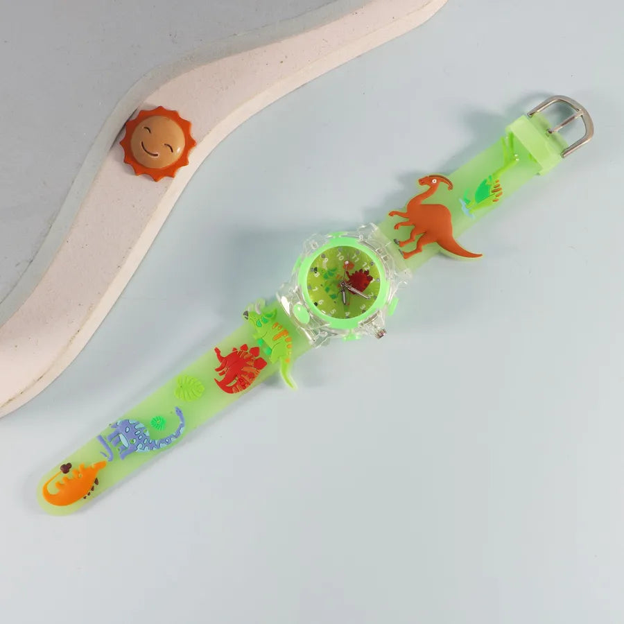 Children's Watch Creative Cartoon Quartz Color Shell Luminous Series Watch Primary School Boys and Girls 3D Viscose Watch