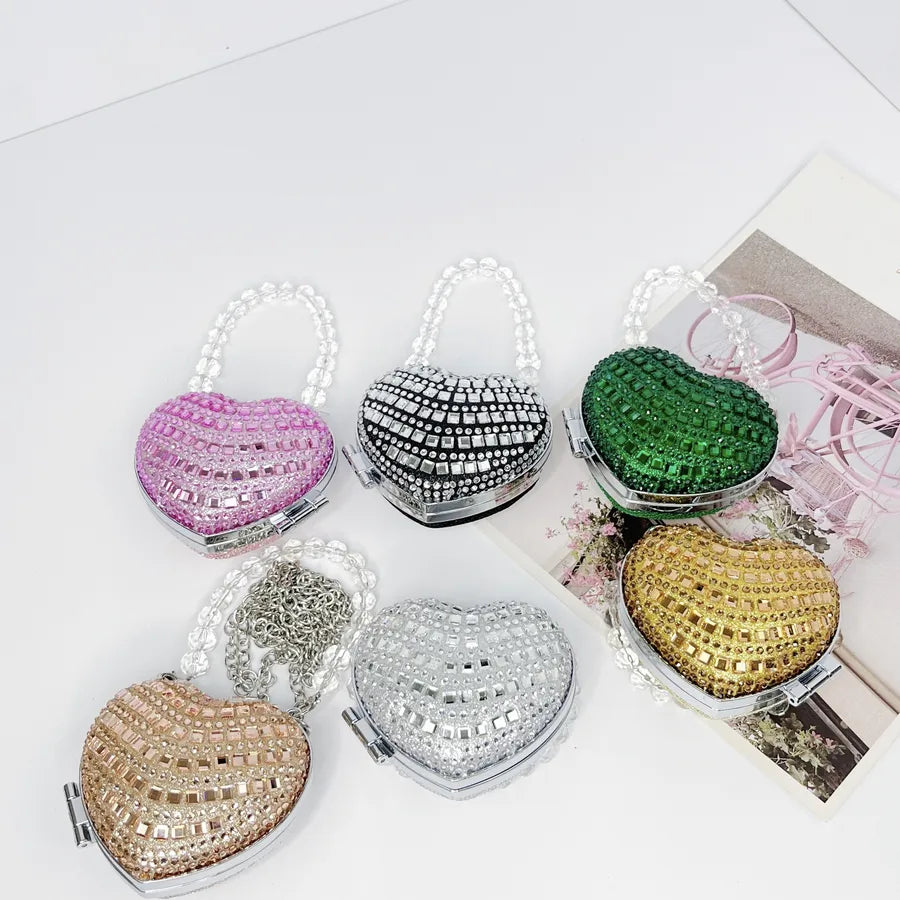 Women's Mini Acrylic Heart Shape Streetwear Heart-shaped Magnetic Buckle Shoulder Bag Handbag