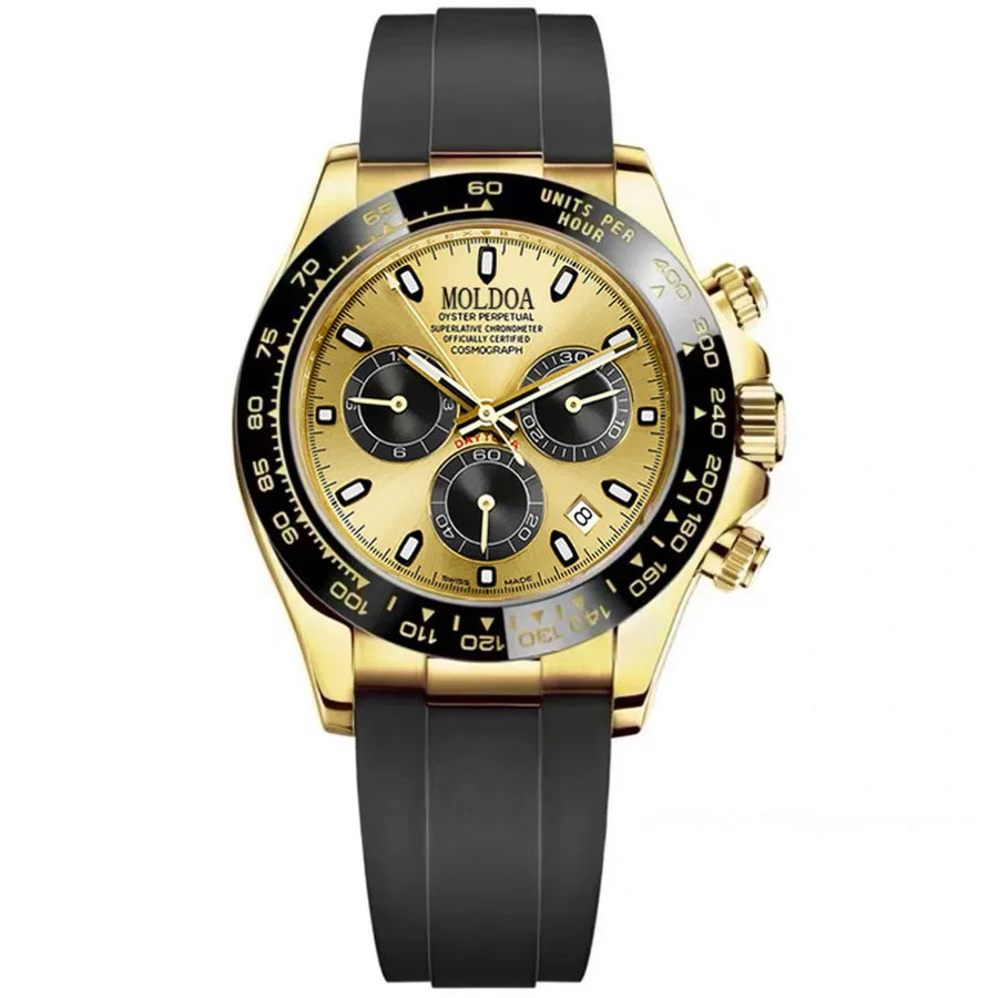 business geometric butterfly double snap quartz men's watches