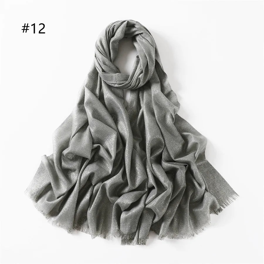 women's fashion solid color rayon cotton linen scarves