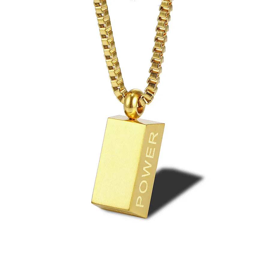 304 Stainless Steel 18K Gold Plated Hip-Hop Plating Solid Color