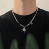 Retro Classic Style Cross Star Alloy cable chain Pendant Necklaces Wholesale