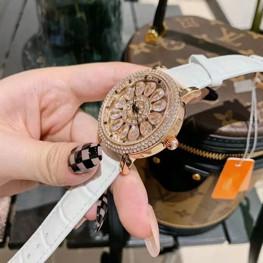 Elegant Luxurious Solid Color Buckle Quartz Watch Women's Watches