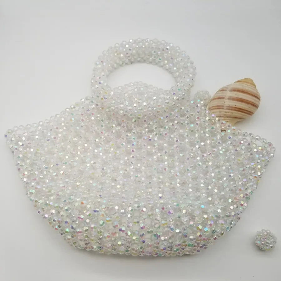 Women's Large Arylic Geometric Elegant Vintage Style Streetwear Beading Shell Open Handbag