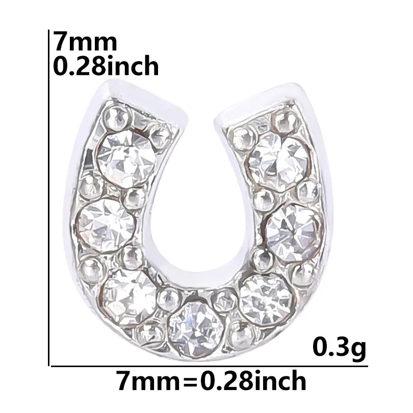 20 PCS/Package Alloy Color Block Pendant
