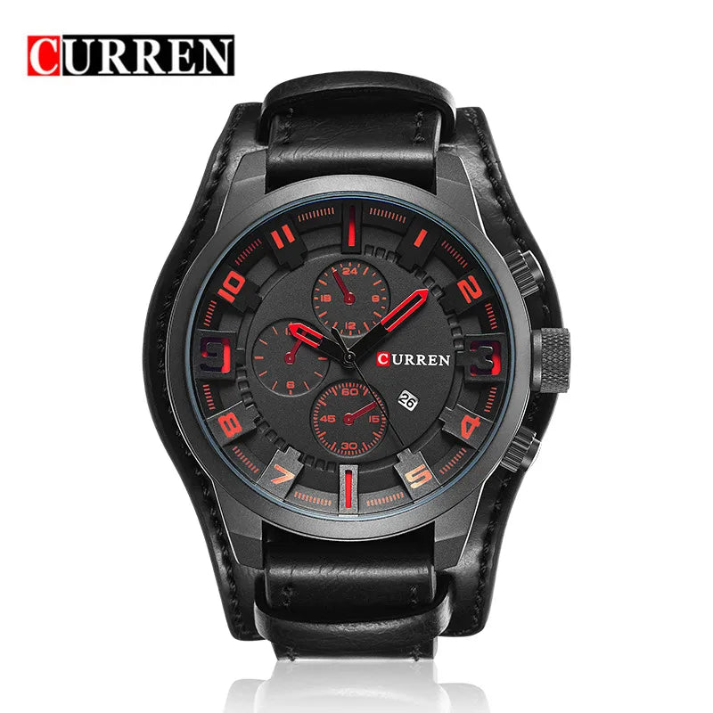 Simple Style Color Block Buckle Quartz Men's Watches