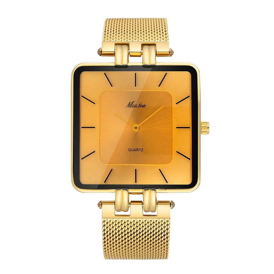 Retro Classic Style Solid Color Buckle Quartz Men's Watches