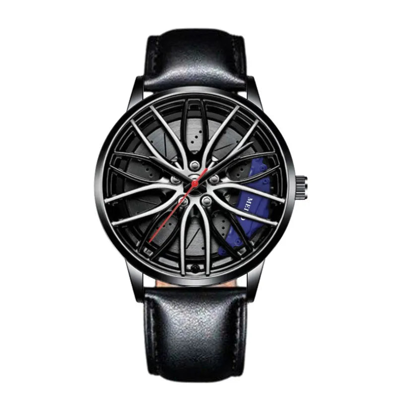 Casual Solid Color Single Folding Buckle Quartz Men's Watches