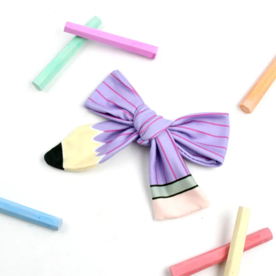 New Back-To-School Season Pencil Bow Hairpin Back-To-School Season Children's Hair Accessories Pencil Cotton Hair Accessories
