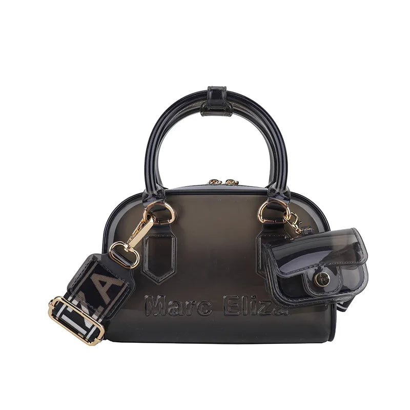 Bohao PVC  Jelly Bag Fashionable All-match Soft Handle Handbag Dirt-resistant and Easy-to-wash Summer Women's Crossbody Bag Customized