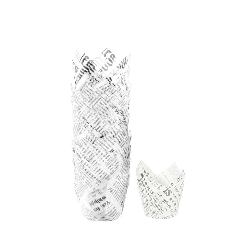Retro Simple Style Letter Paper Anti-oil paper cake cups