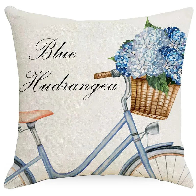 simple style classic style commute color block linen pillow cases