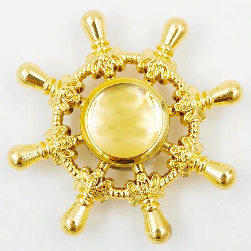 creative zinc alloy bronze hand spinner finger rotating decompression toy