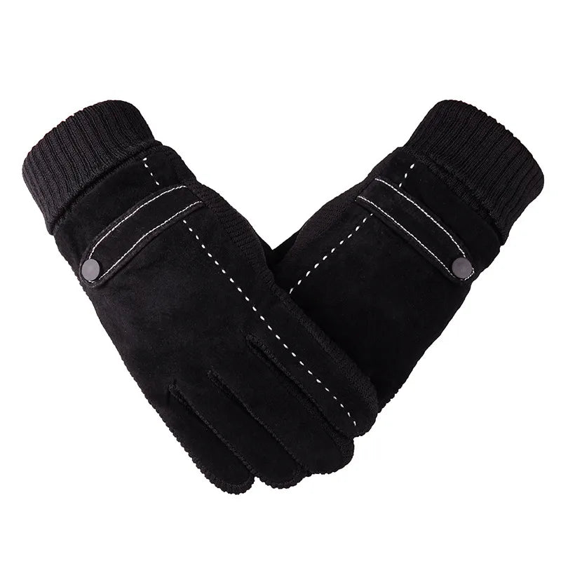 Men's Simple Style Solid Color Gloves