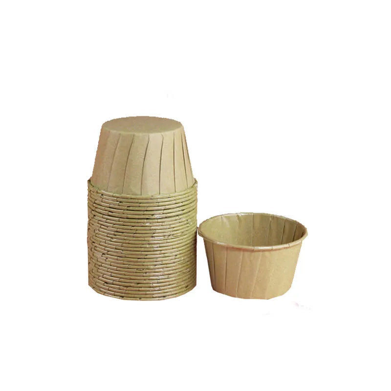 Simple Style Solid Color Coated paper Bakeware cake cups