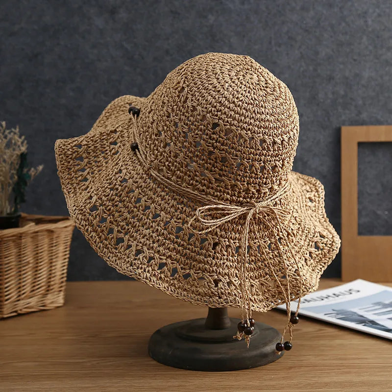Women's Vacation Bow Knot Big Eaves Sun Hat