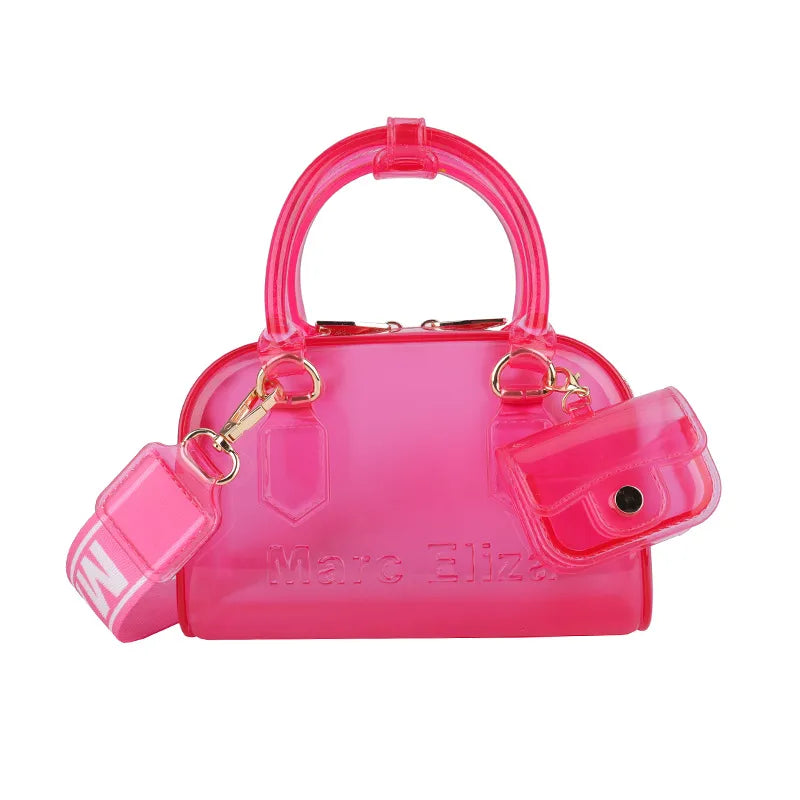 Bohao PVC  Jelly Bag Fashionable All-match Soft Handle Handbag Dirt-resistant and Easy-to-wash Summer Women's Crossbody Bag Customized