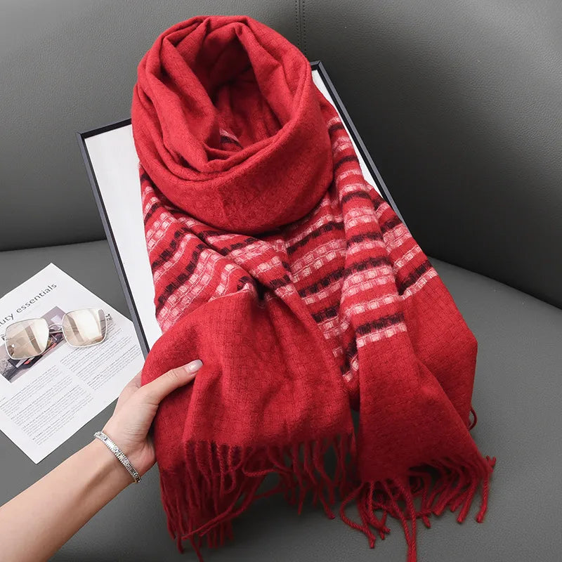 Women's Modern Style Classic Style Lattice Polyester Scarf
