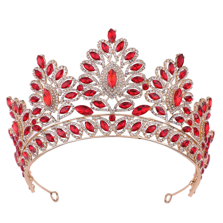 fashion oval crown alloy hollow out inlay rhinestones crown 1 piece