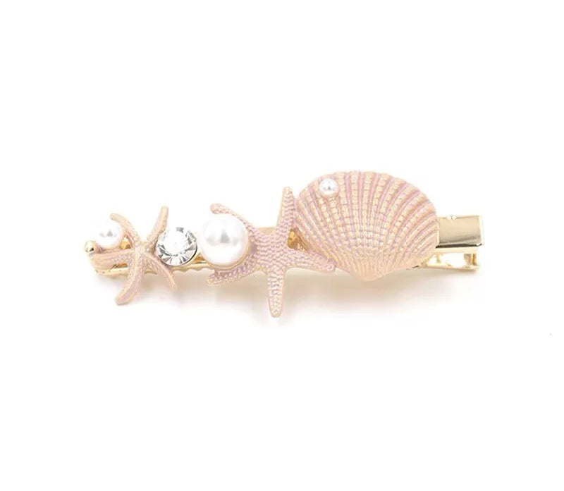 Marine Style Women's Starfish Shell Alloy Hair Clip