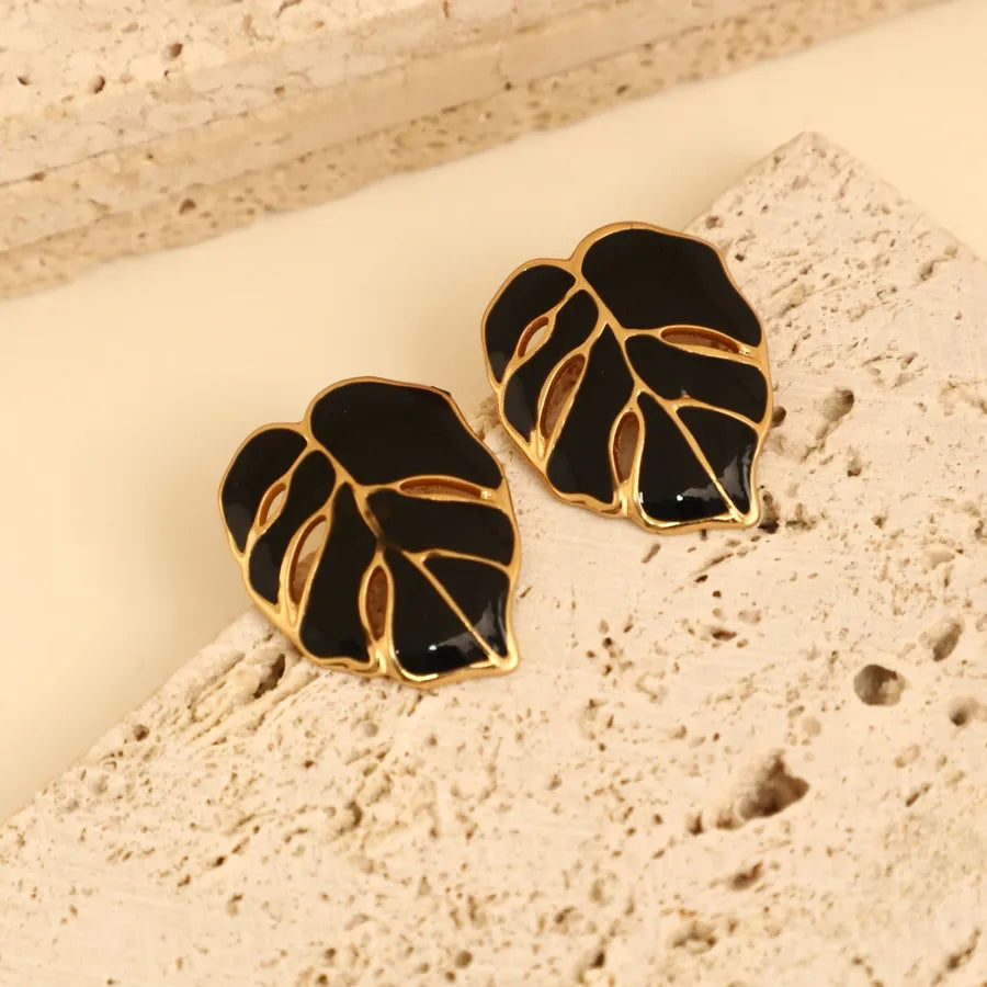 1 Pair IG Style Fairy Style Romantic Leaves Butterfly 304 Stainless Steel Ear Studs