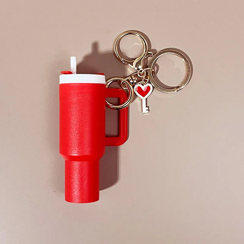 Classic Style Commute Cup Plastic Unisex Bag Pendant Keychain