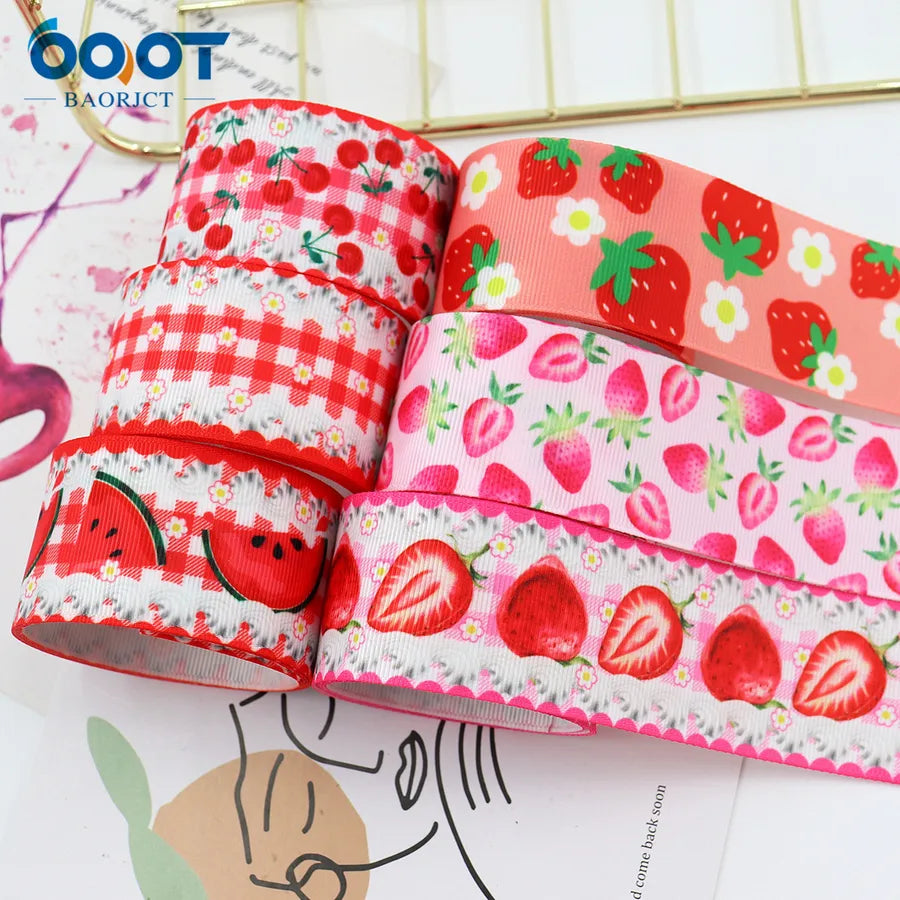 Casual Elegant Simple Style Flower Strawberry Polyester Wedding Banquet Birthday Party Supplies Gift Wrapping Supplies 1 Roll
