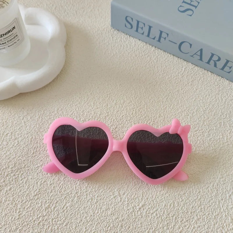 Sweet Simple Style Solid Color Resin Special-Shaped Mirror Full Frame Kids Sunglasses