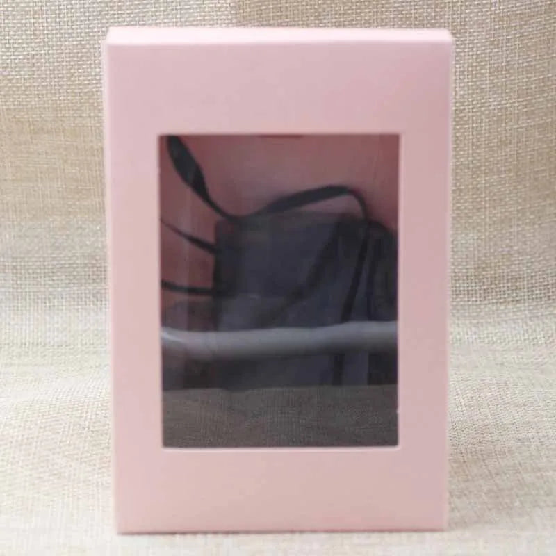 Spot gift box Kraft paper Universal packaging paper box PVC window color paper box