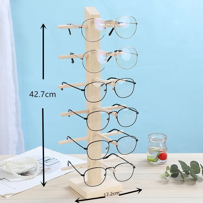 simple style geometric solid wood jewelry display