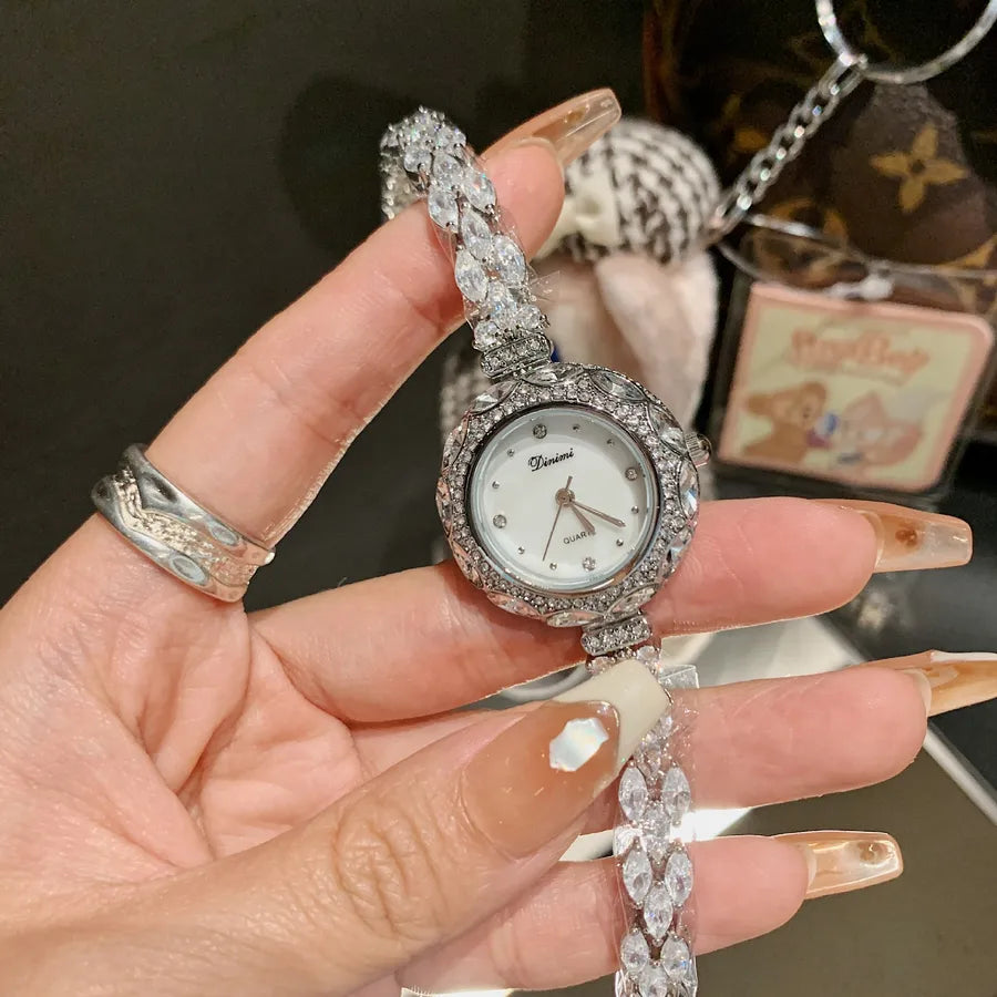 Casual Shiny Solid Color Buckle Quartz Watch Women's Watches