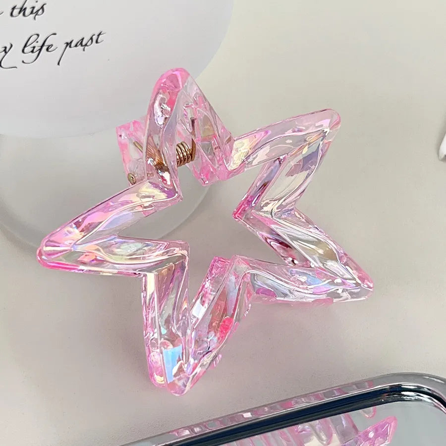 Elegant Korean Style Women's Star Plastic Hair Claws