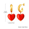 Elegant Retro Artistic Geometric Heart Shape Plating 201 Stainless Steel Drop Earrings