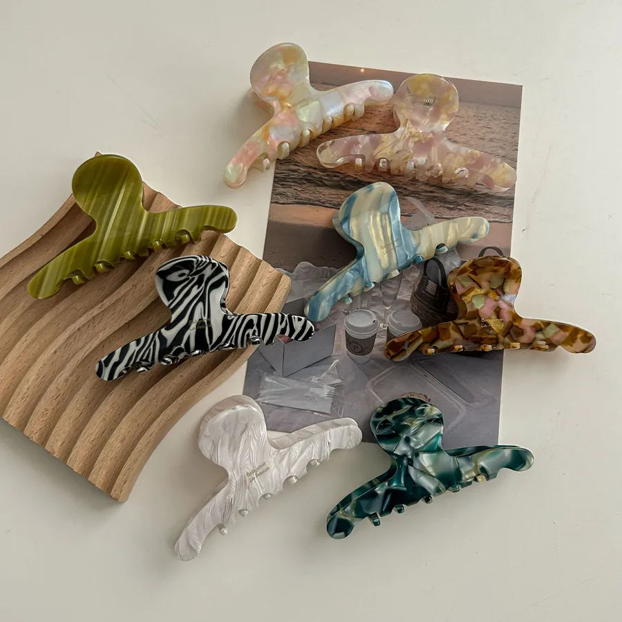 French Gradient Smokey Hair Claw Clip Acetate Half Updo Shark Clamp New  Stylish Hair Accessories Women's Headwear