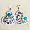 1 pair novelty simple style letter heart shape pu leather ear hook