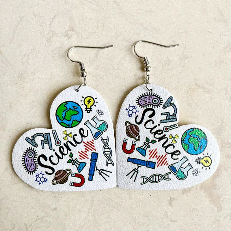 1 pair novelty simple style letter heart shape pu leather ear hook