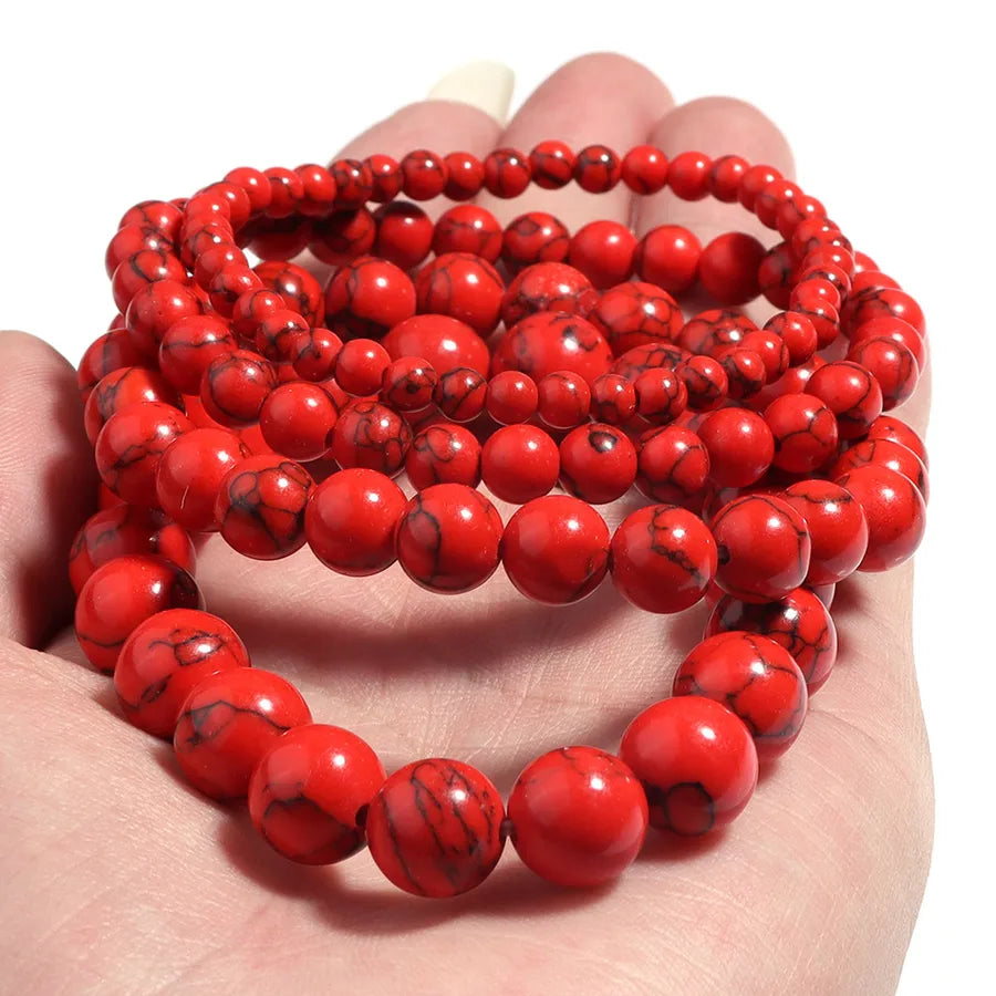 Accessories New Products  Explosions Natural Red Pine Stone Beaded Bracelet Student Tray Play Bracelet Wholesale Foreign Trade