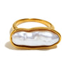 Wholesale Jewelry Casual Vintage Style Geometric 304 Stainless Steel 18K Gold Plated Rings