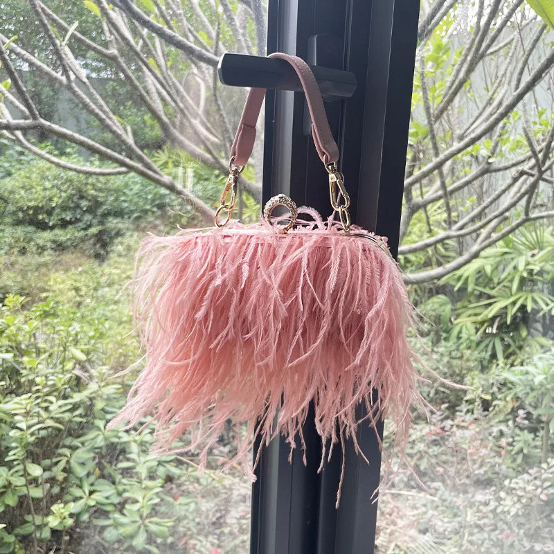 women's medium spring&summer plush fashion handbag