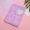 New Simple Shiny Plush Notebook Children's Colorful Notes Scrapbooking Book Cartoon Plush Student Memo Notebook Light Blue Pink Purple