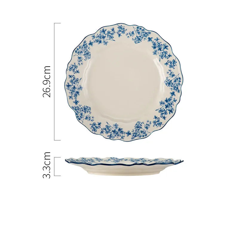 Chinoiserie Pastoral Flower ceramics Tableware 1 Piece
