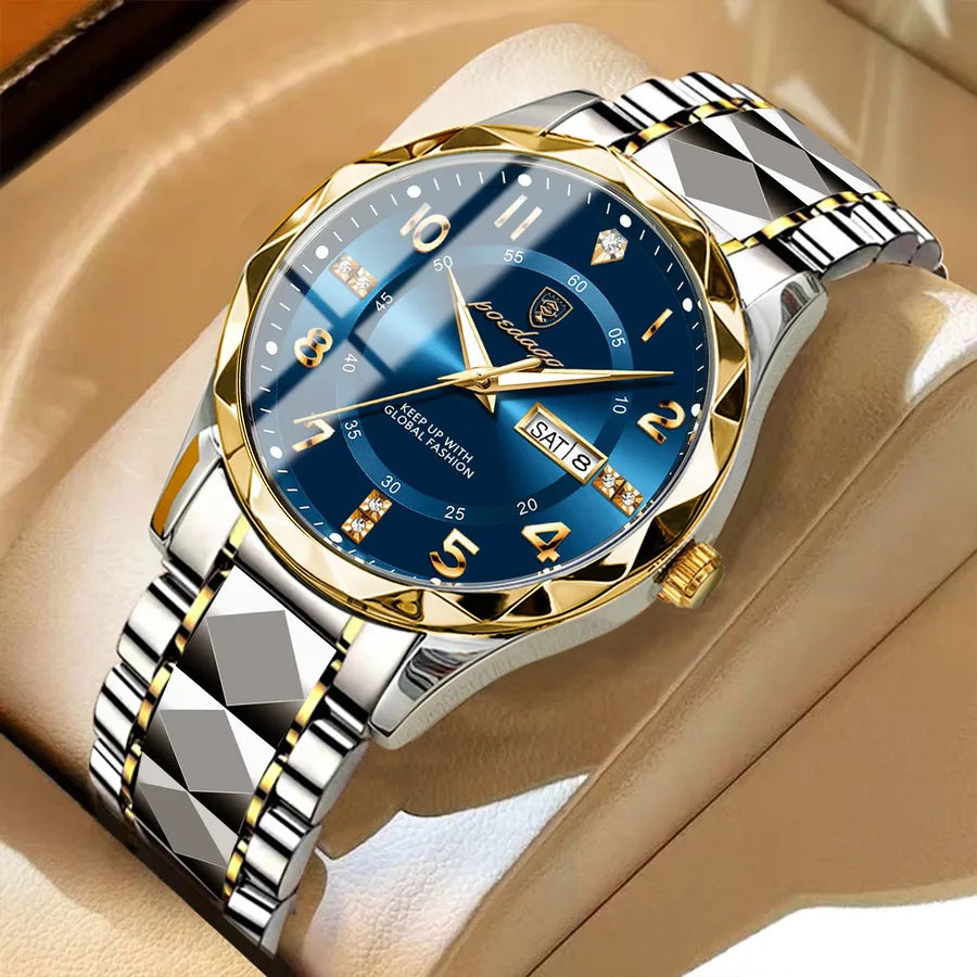 Swiss brand new men's watch luxury waterproof luminous quartz watch live foreign trade explosions a generation of hair