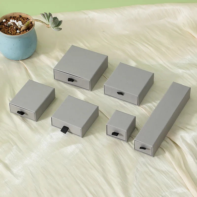 Basic Solid Color Paper Jewelry Boxes