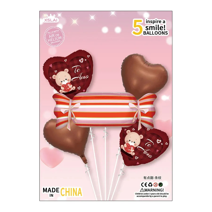 wedding season valentine's day sweet letter heart shape aluminum film wedding party balloons