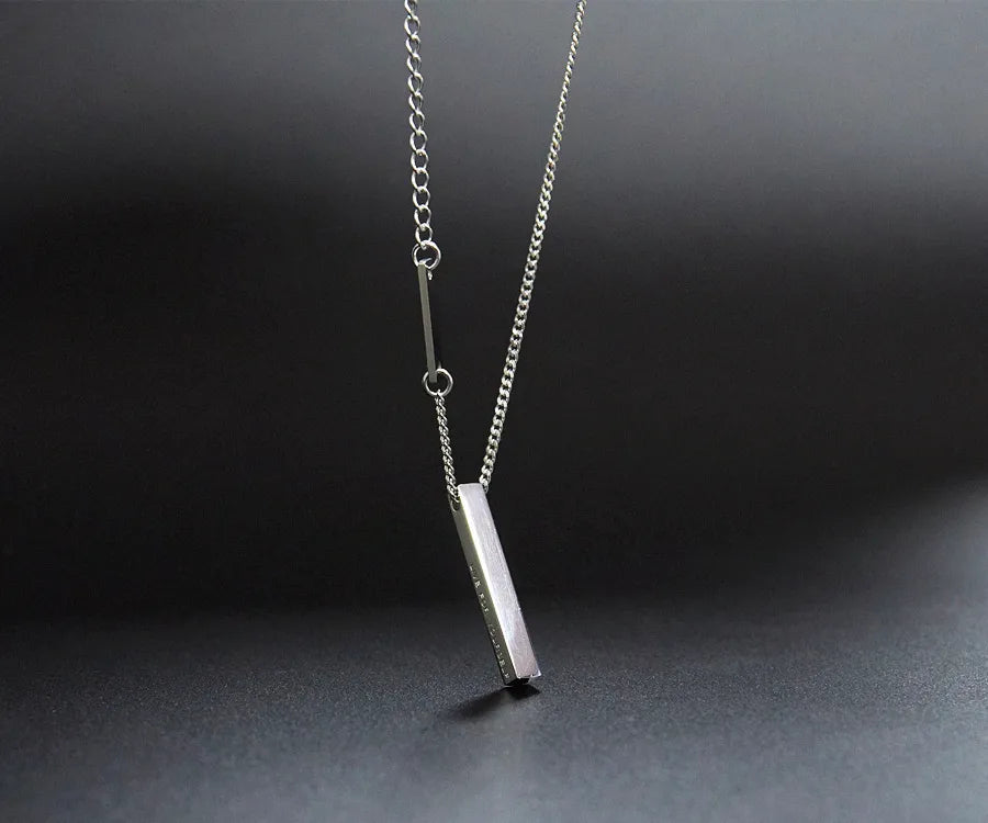 Hip-Hop Retro Solid Color 304 Stainless Steel Polishing 18K Gold Plated Men's Pendant Necklace