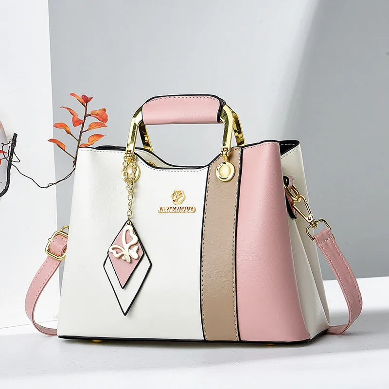 women's large all seasons pu leather classic style handbag