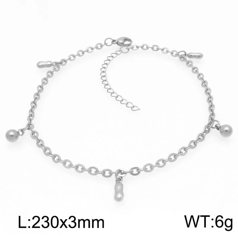 Wholesale Jewelry IG Style Vintage Style Star Moon Cherry 304 Stainless Steel 18K Gold Plated Anklet