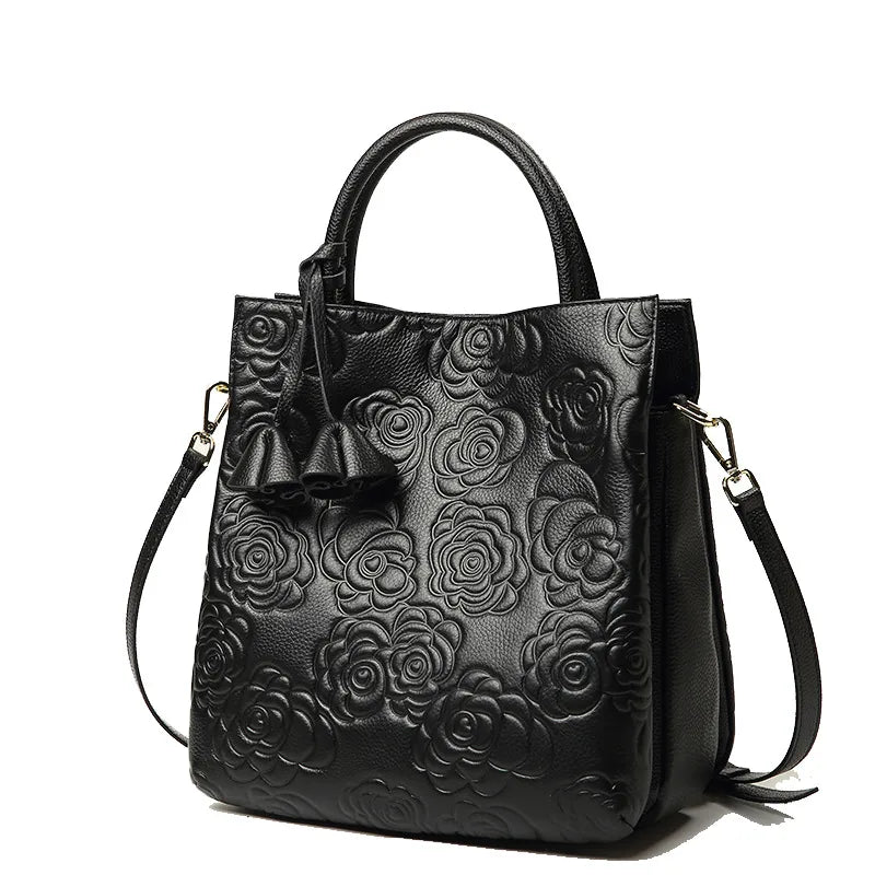 Genuine Leather Women's Bag Counter Genuine Bag  New Hand Bag Genuine Leather Women's Fashion Large Bag Shoulder Crossbody Bag